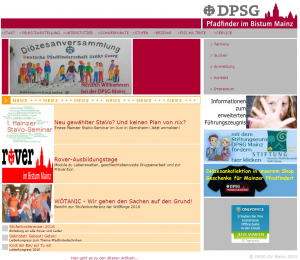 Homepage von 2005 bis 2016